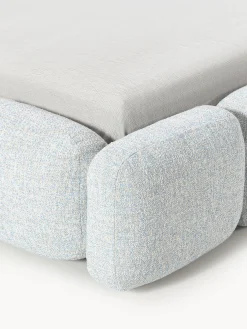 Letto imbottito in bouclé Tayla