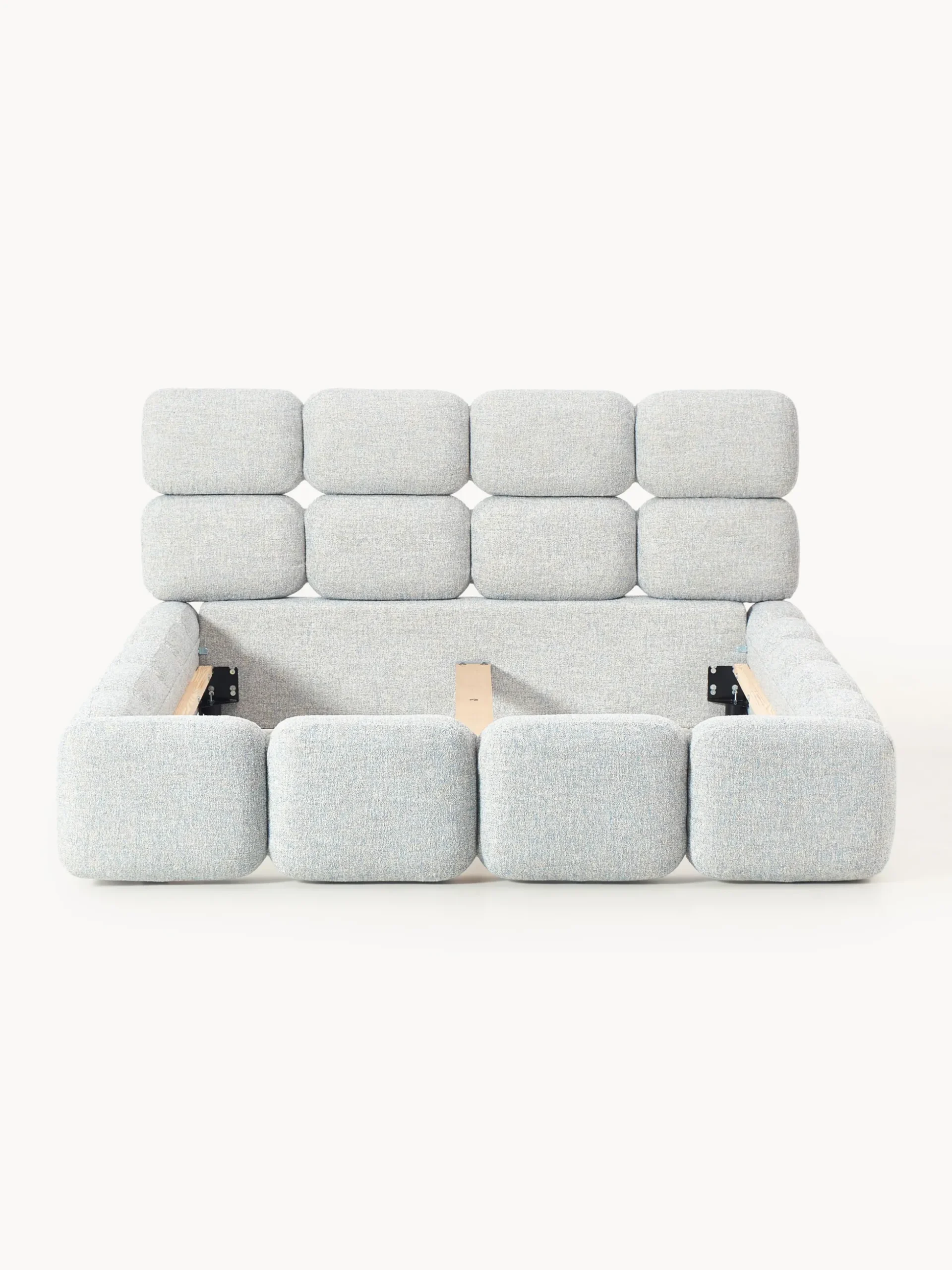 Letto imbottito in bouclé Tayla