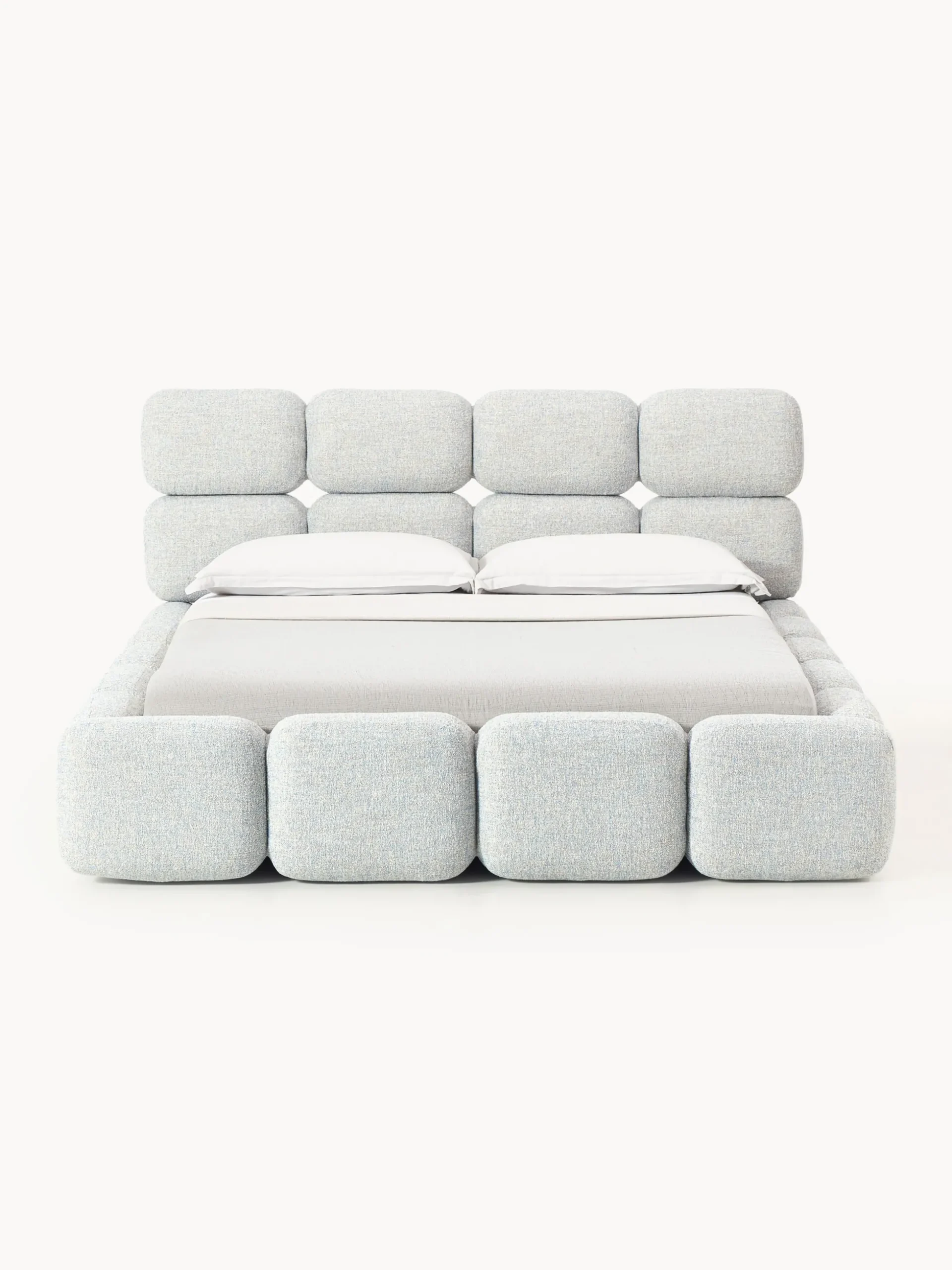 Letto imbottito in bouclé Tayla