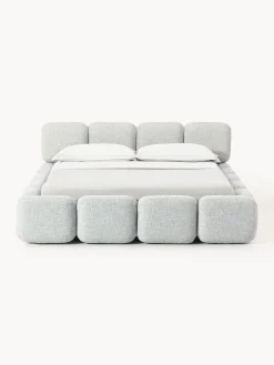 Letto imbottito in bouclé Tayla