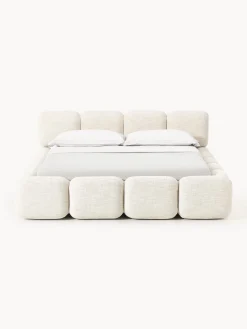 Letto imbottito in bouclé Tayla