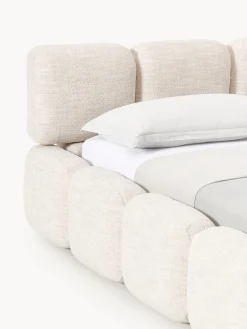 Letto imbottito in bouclé Tayla