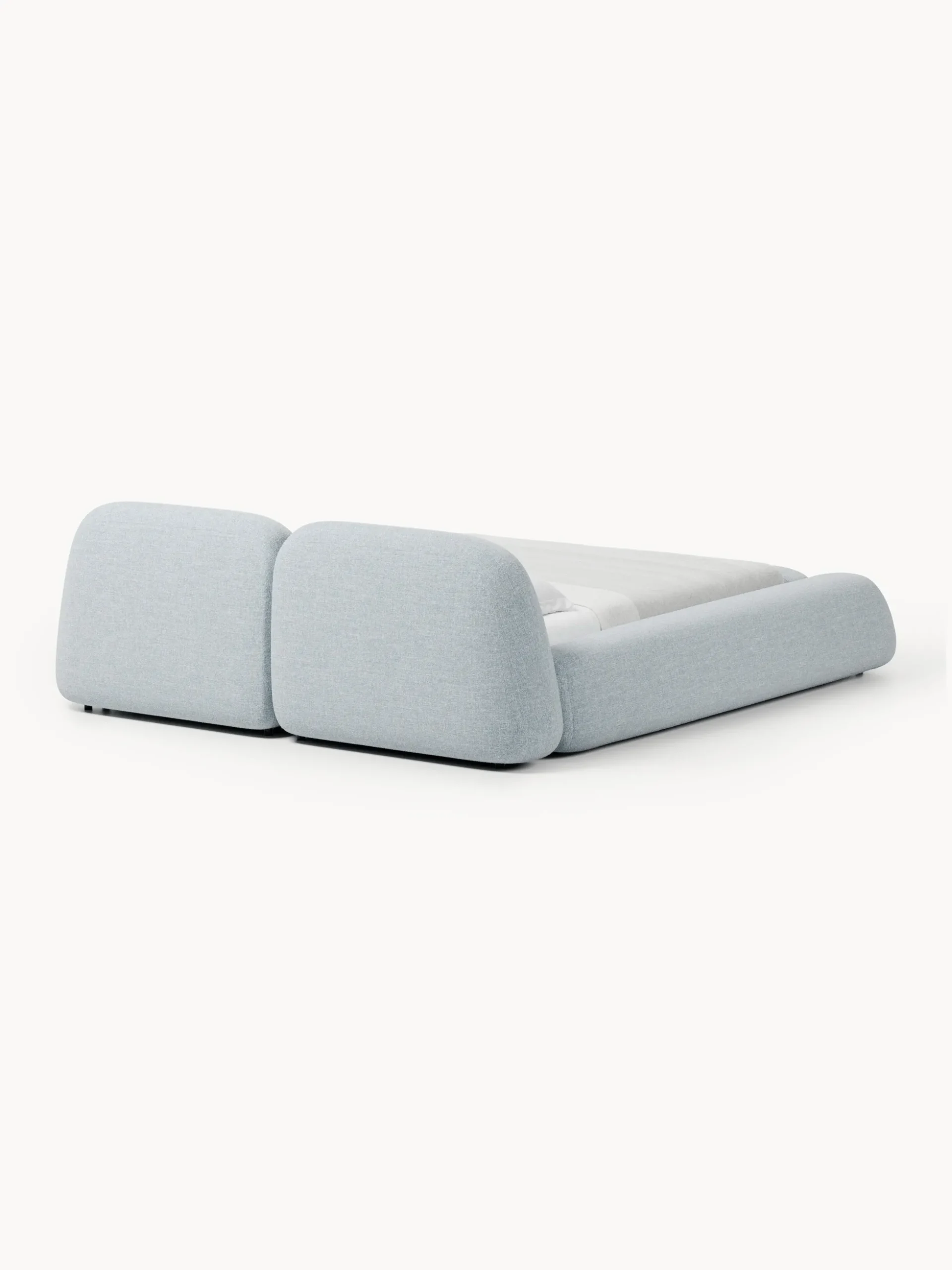 Letto imbottito in bouclé Wolke