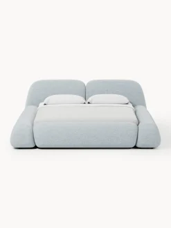 Letto imbottito in bouclé Wolke