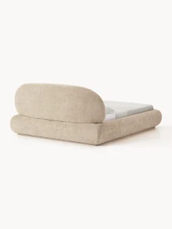 Letto imbottito in teddy bouclé con contenitore Alba