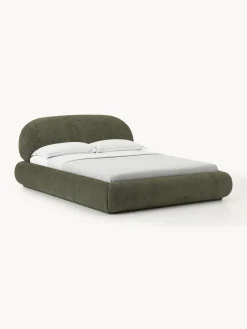 Letto imbottito in teddy bouclé Alba