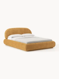 Letto imbottito in teddy bouclé Alba