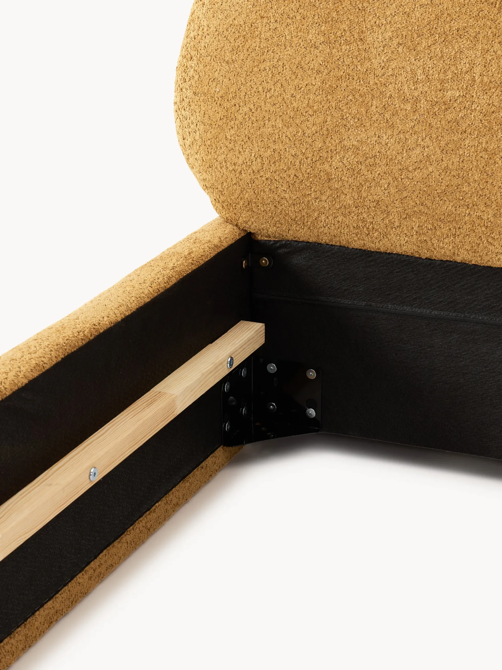 Letto imbottito in teddy bouclé Alba