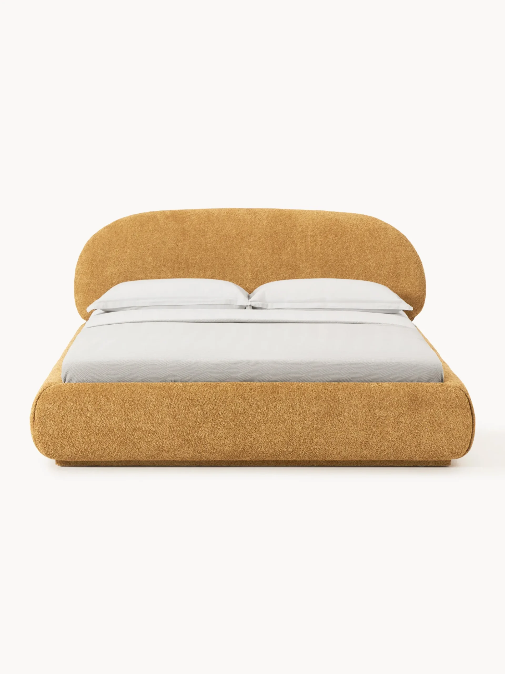 Letto imbottito in teddy bouclé Alba