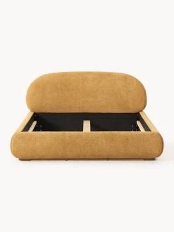Letto imbottito in teddy bouclé Alba