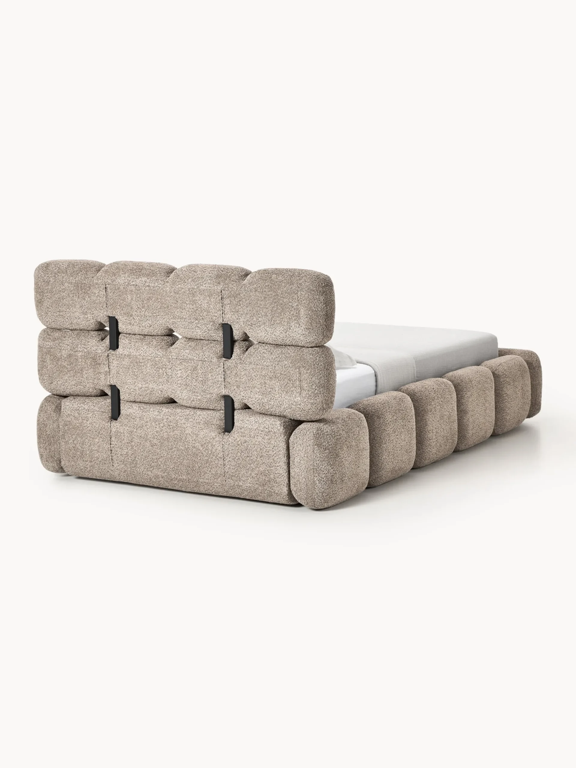 Letto imbottito in teddy bouclé Tayla