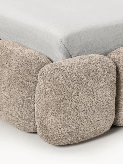 Letto imbottito in teddy bouclé Tayla