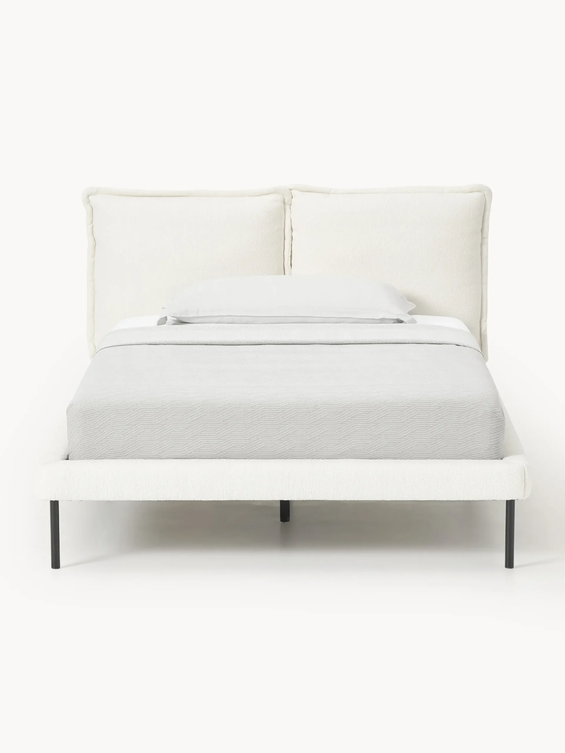 Letto imbottito in teddy bouclé Amelia