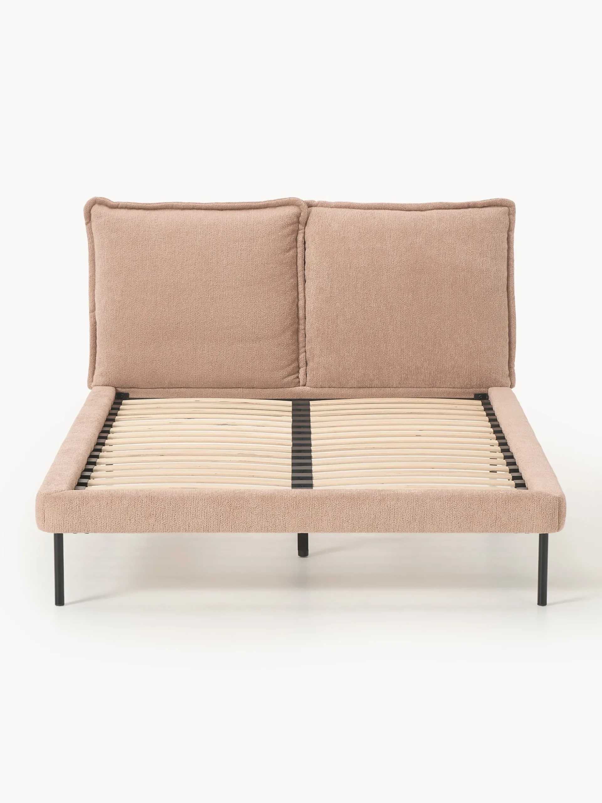 Letto imbottito in teddy bouclé Amelia