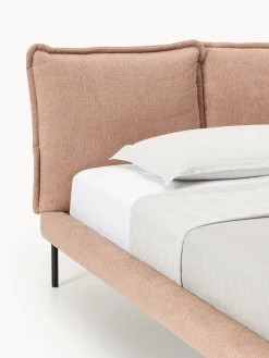 Letto imbottito in teddy bouclé Amelia