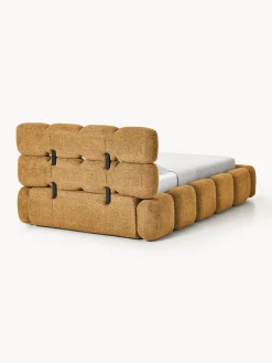 Letto imbottito in teddy bouclé con contenitore Tayla