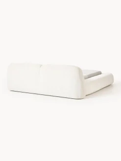 Letto imbottito in teddy bouclé con contenitore Wolke