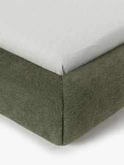 Letto imbottito in teddy bouclé con contenitore Alba