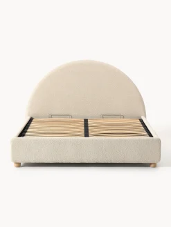 Letto imbottito in teddy con contenitore Ebba