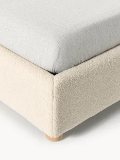 Letto imbottito in teddy con contenitore Ebba