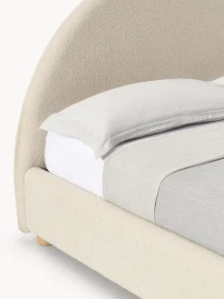 Letto imbottito in teddy con contenitore Ebba