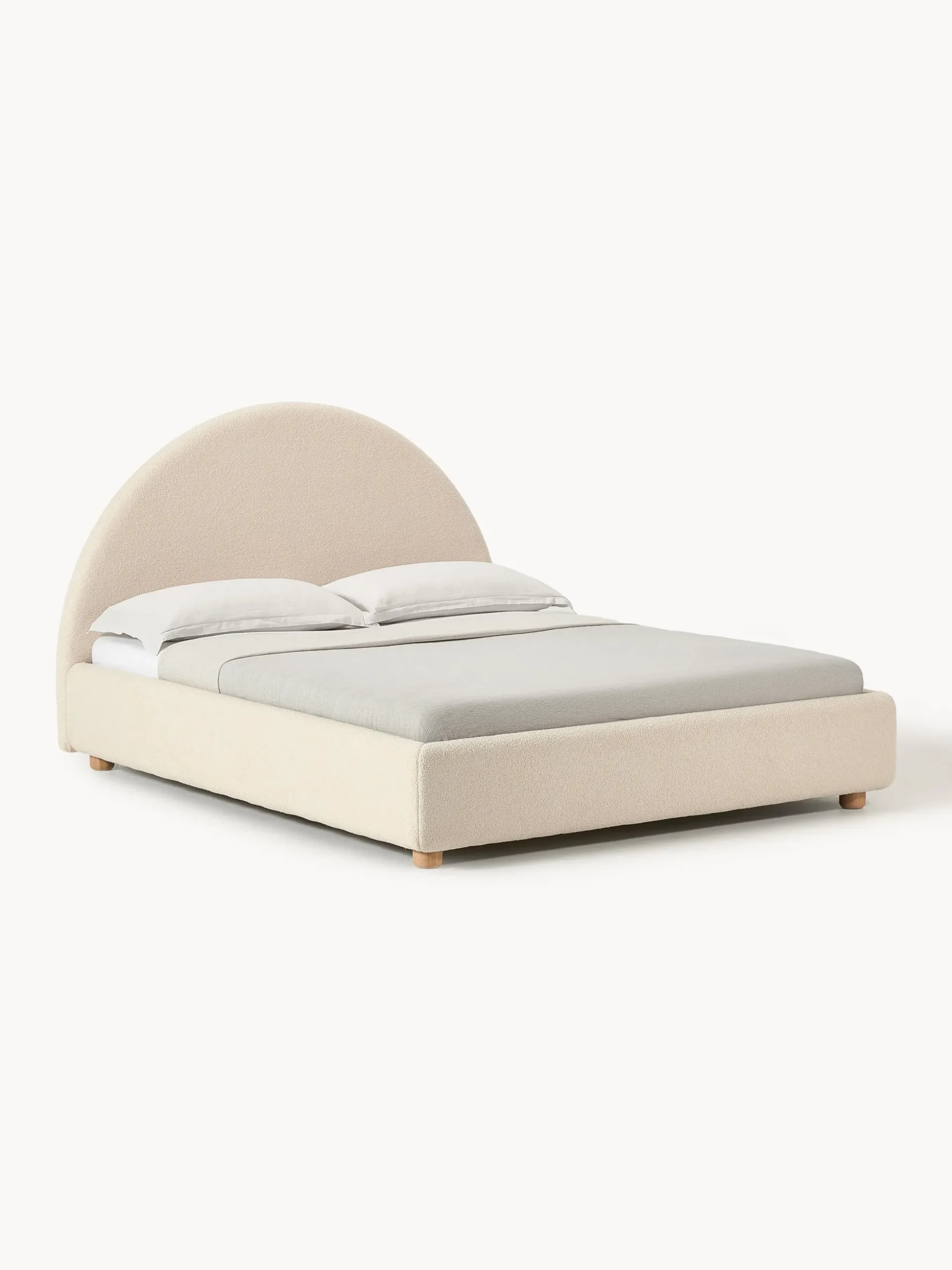 Letto imbottito in teddy Ebba