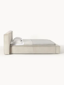 Letto imbottito in velluto a coste Lennon