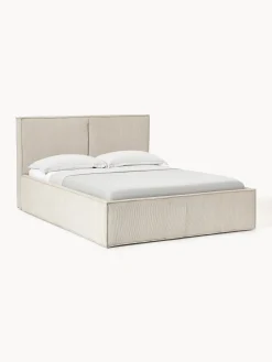 Letto imbottito in velluto a coste Dream