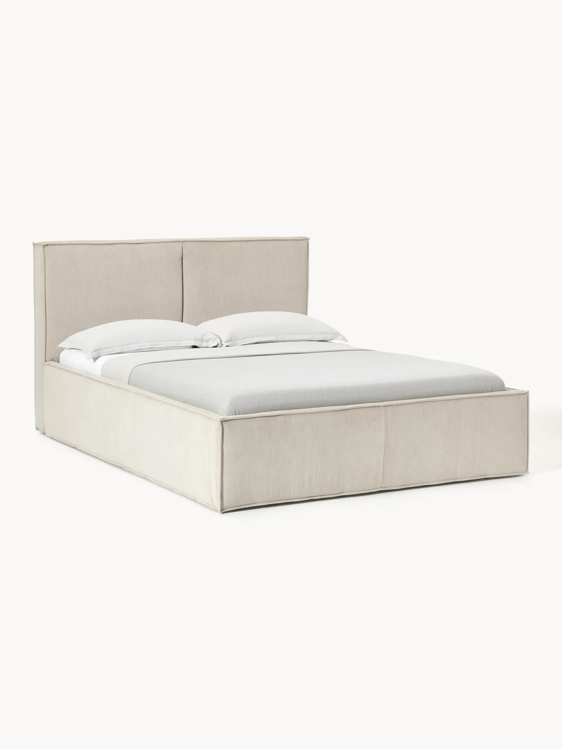 Letto imbottito in velluto a coste Dream