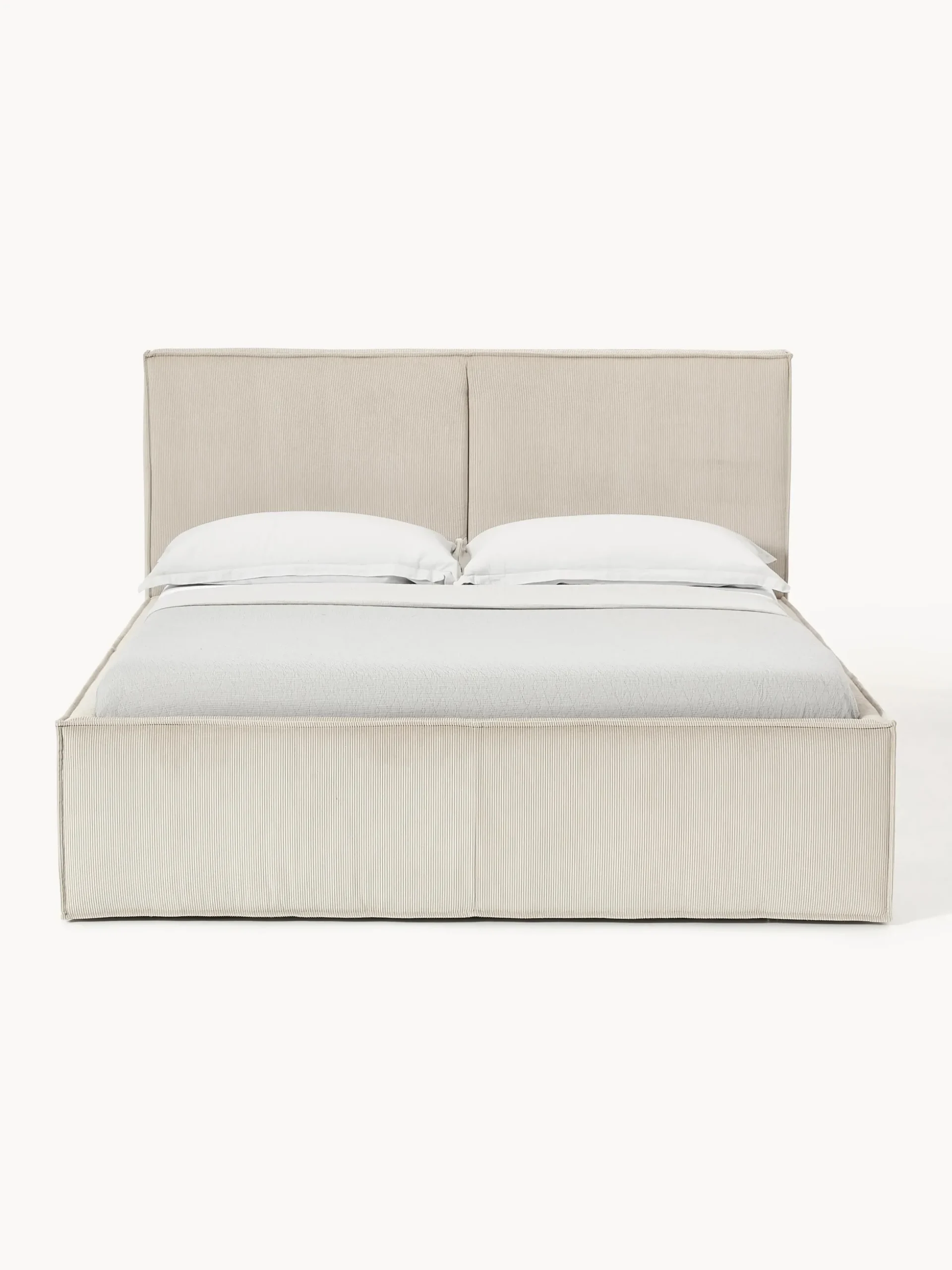 Letto imbottito in velluto a coste Dream