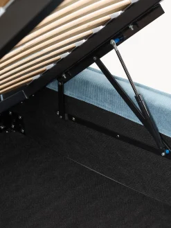 Letto imbottito in velluto a coste con spazio contenitore aggiuntivo Dream