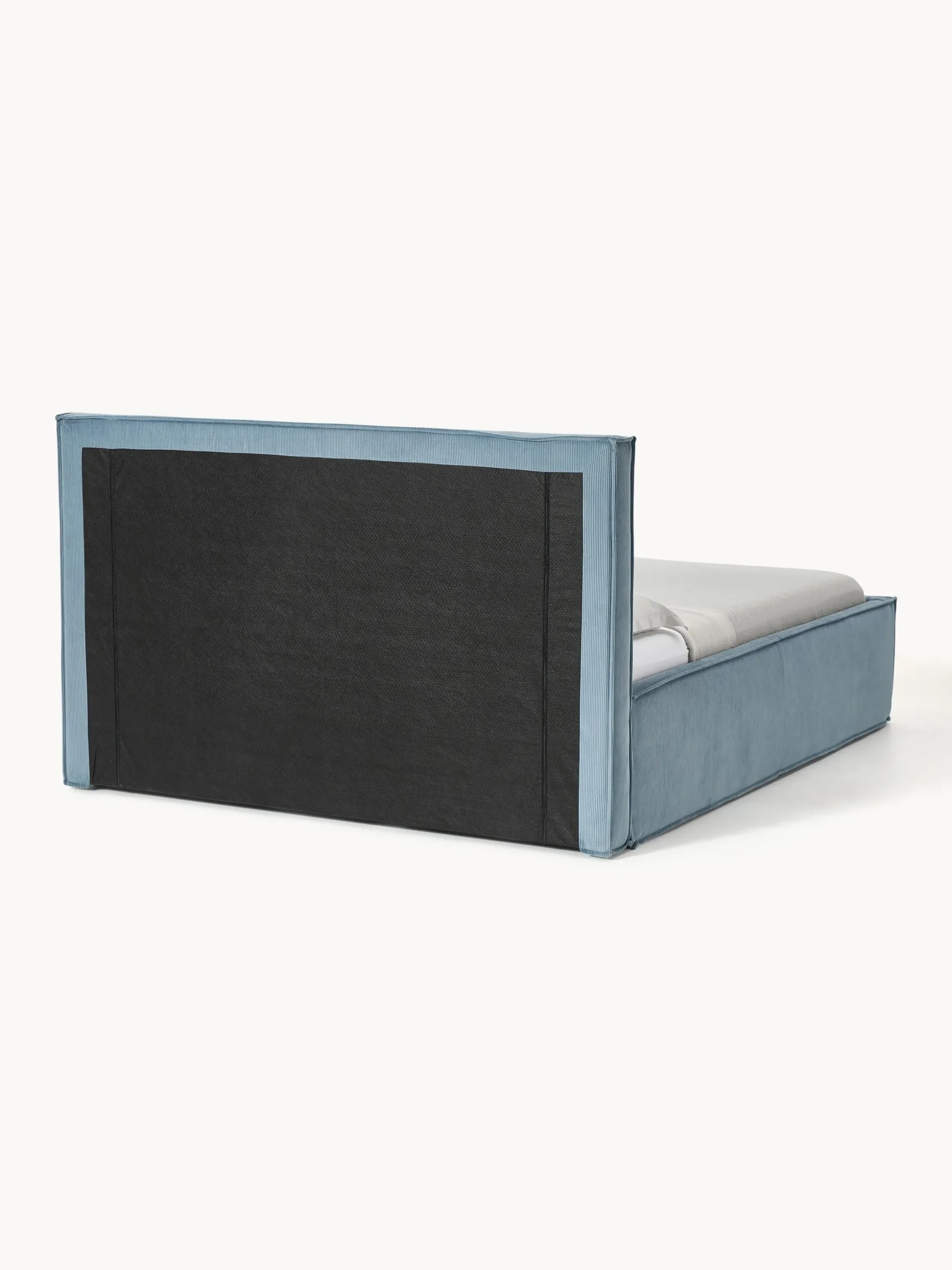 Letto imbottito in velluto a coste con spazio contenitore aggiuntivo Dream