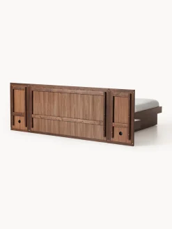 Letto in legno con comodini e testiera Nanto