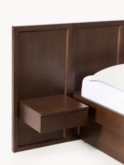 Letto in legno con comodini e testiera Nanto
