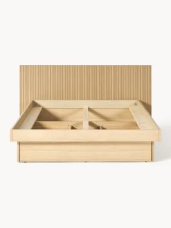 Letto in legno con testiera e vano contenitore Sato