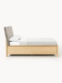 Letto in legno con testiera imbottita e cassetti Santiago