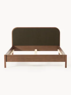 Letto in legno con testiera in bouclé Jones