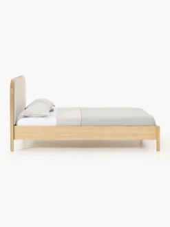 Letto in legno con testiera in bouclé Jones