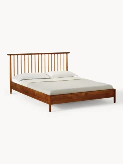 Letto in legno di pino con testiera Windsor