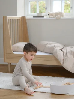Letto per bambini in legno di quercia fatto a mano Nature 2.0, larg. 73 x lung. 165 cm