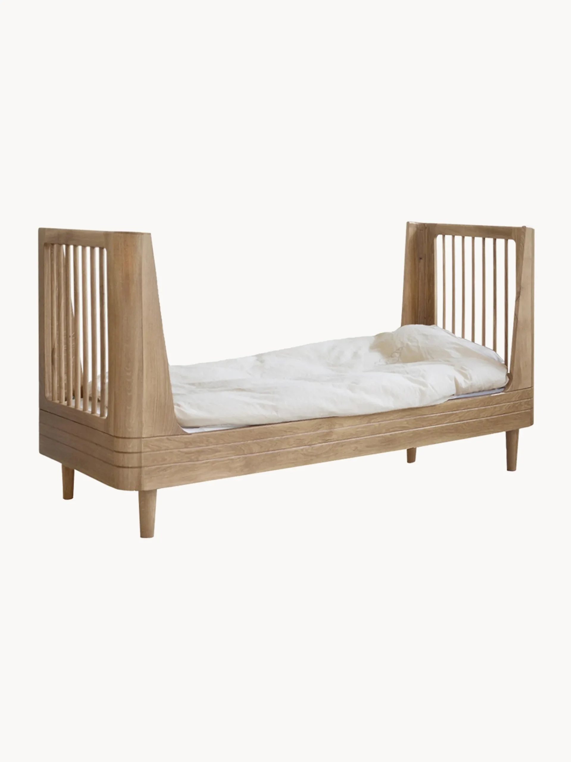 Letto per bambini in legno di quercia fatto a mano Nature 2.0, larg. 73 x lung. 165 cm
