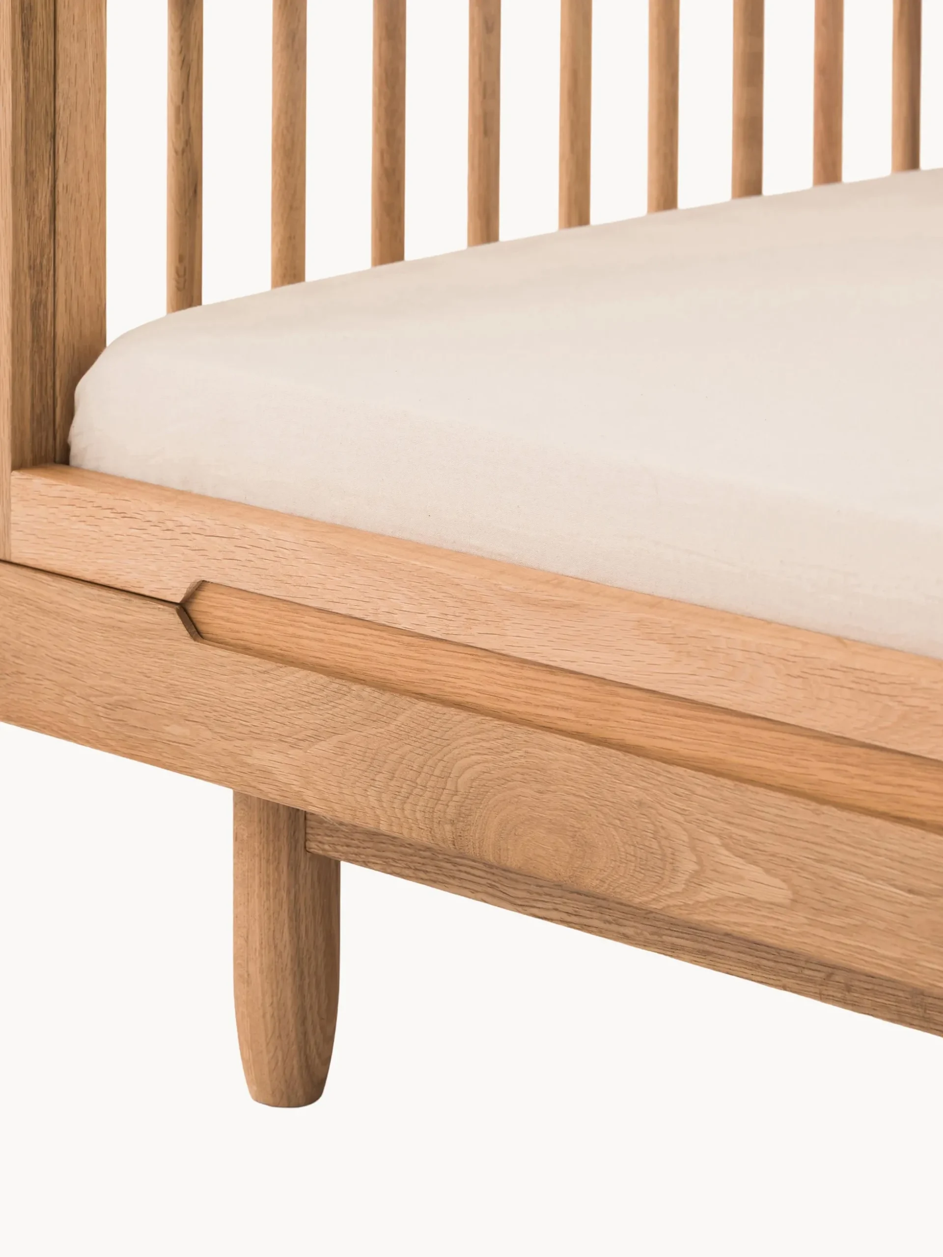 Letto per bambini in legno di quercia Pure, 70 x 140 cm