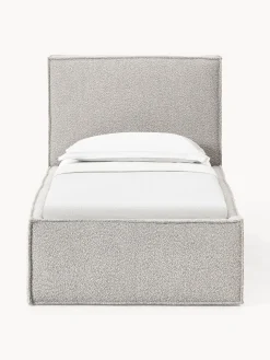 Letto singolo imbottito in bouclé Dream