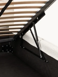 Letto singolo imbottito in bouclé con contenitore Dream