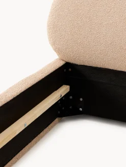 Letto singolo imbottito in bouclé Alba