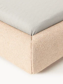 Letto singolo imbottito in bouclé Alba
