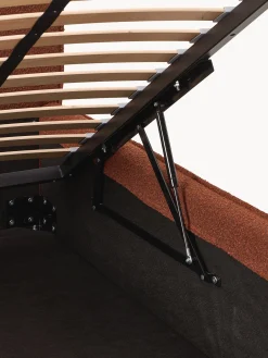 Letto singolo imbottito in bouclé con contenitore Dream