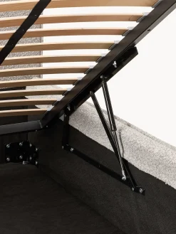 Letto singolo imbottito in bouclé con contenitore Dream