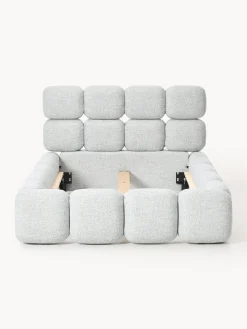 Letto singolo imbottito in teddy bouclé Tayla