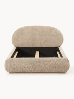 Letto singolo imbottito in teddy bouclé Alba